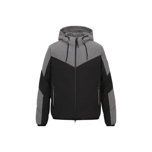 EMPORIO ARMANI FW22 Хлопковый пуховик Мужской Серый Черный