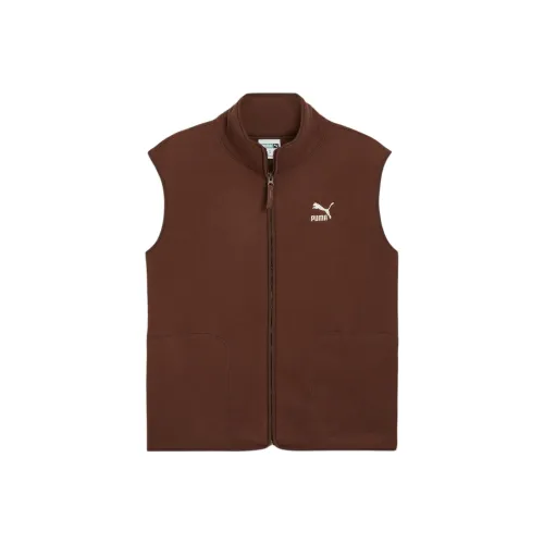 PUMA CLASSICS FW24 Жилет Мужской Темно-Кофейный Коричневый