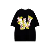 Черный, растения, цветочный, W, письмо