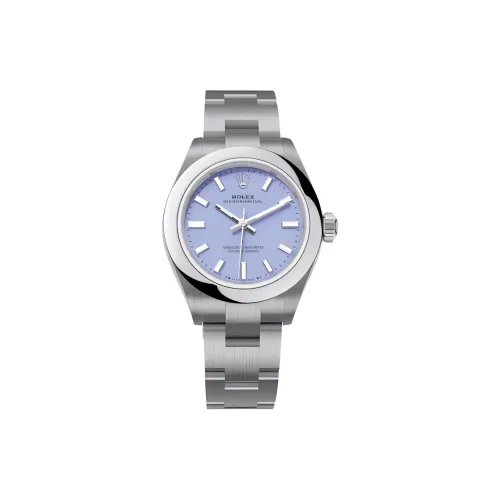 ROLEX Автоматический Механический Movement Женские Oyster Perpetual Часы 28 мм Фиолетовые