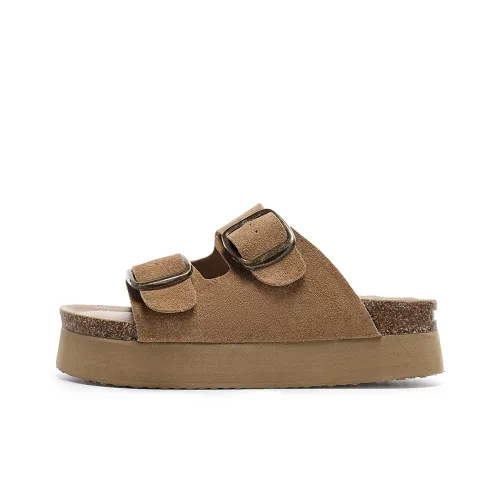 EBLAN Противоскользящие слипоны для женщин Camel