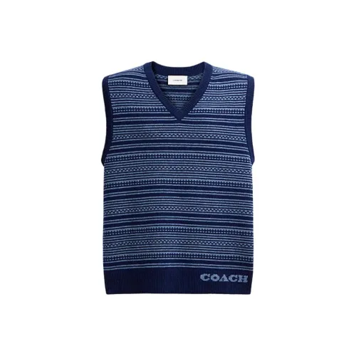 COACH Синий Мужской Жилеты