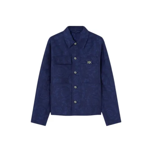 VERSACE FW24 Куртки и Пальто Мужской Синий