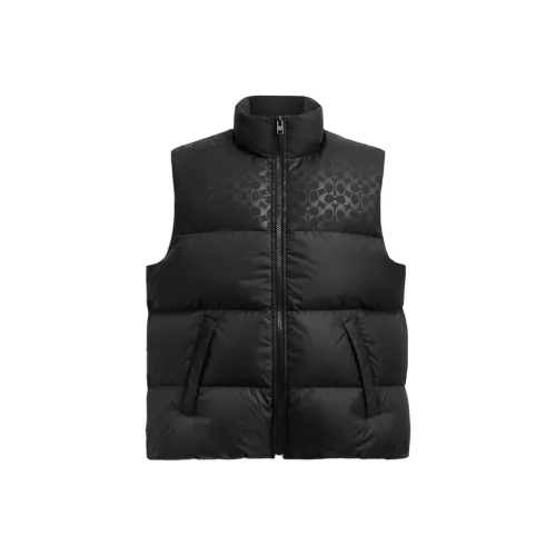 COACH Мужские черные жилеты