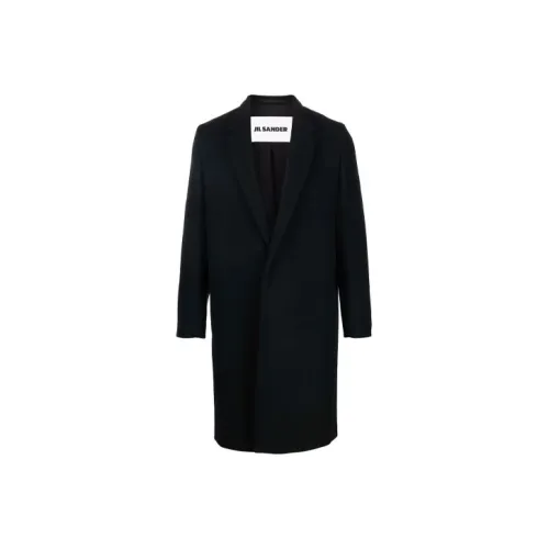 JIL SANDER Мужское черное пальто