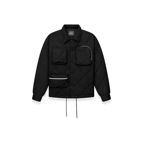 BAGGL Letter Solid Color Lapel Loose Fit Thickened Cotton Down Jacket Unisex BAGGL Буква Однотонный Отложной воротник Свободный крой Утолщенный хлопковый пуховик Унисекс