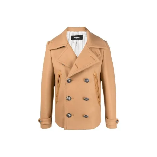 DSQUARED 2 Коричневое Мужское Пальто