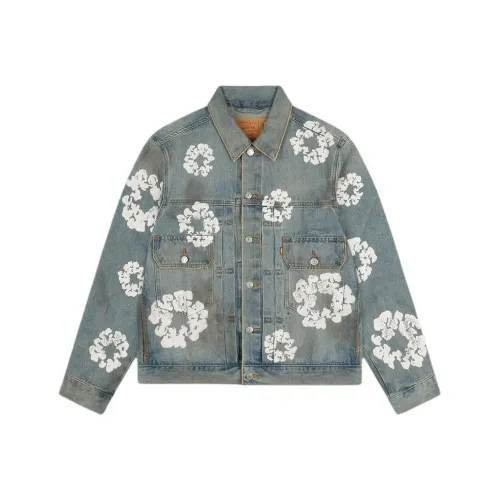 Denim Tears Индиго Унисекс Джинсовые куртки