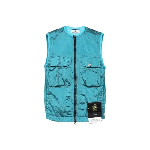 STONE ISLAND Синие Мужские Жилеты