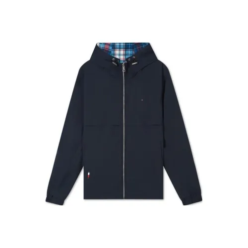 Tommy Hilfiger Без подкладки Куртка Пальто Мужской Темно-синий Синий Красный Белый Клетка