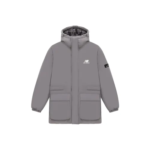 New Balance совместный пуховик унисекс серый