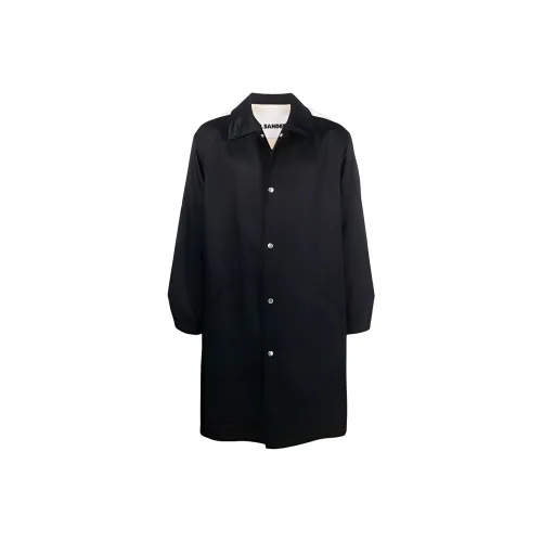 JIL SANDER Мужское черное пальто
