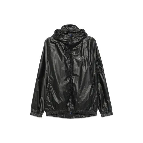 EMPORIO ARMANI EA7 FW24 Куртки и Пальто Мужской Черный