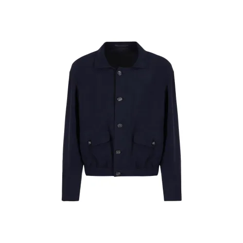 GIORGIO ARMANI FW24 Куртки и Пальто Мужской Синий