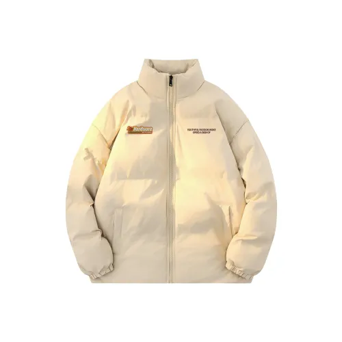 No Tears Хлопковый пуховик унисекс хаки