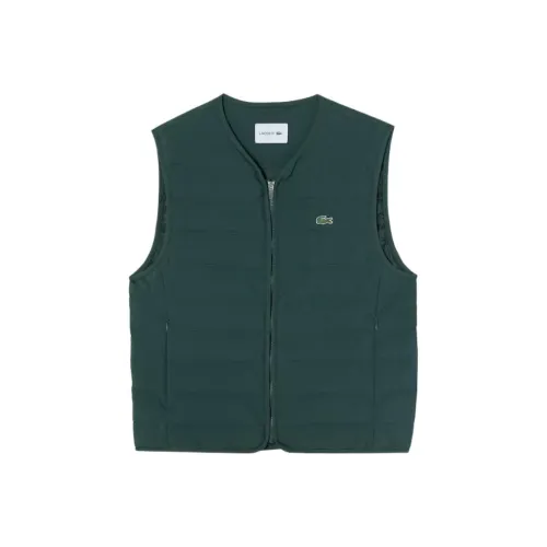 LACOSTE Collaboration Темно-зеленый Мужской Пуховый жилет