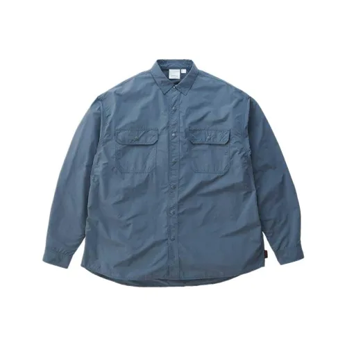 GRAMICCI Синий Серый Мужская Рубашка