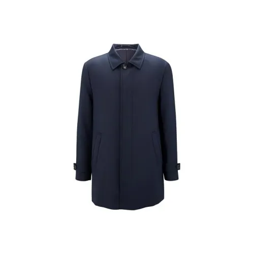 Hugo Boss Темно-синий Мужской Пальто