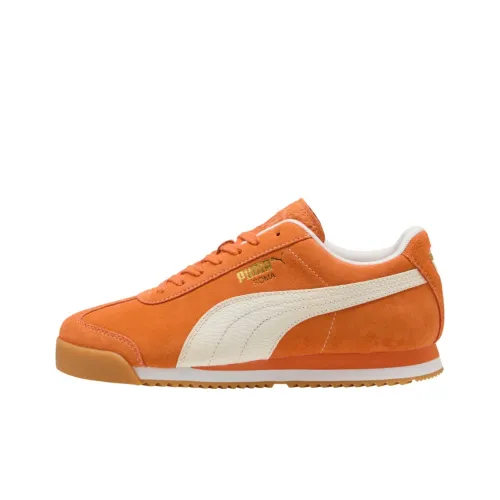 PUMA Roma Low Топ Casual Мужской Оранжевый Белый