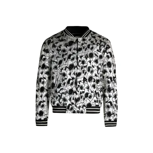 SAINT LAURENT Бейсбольная куртка Мужская Черная