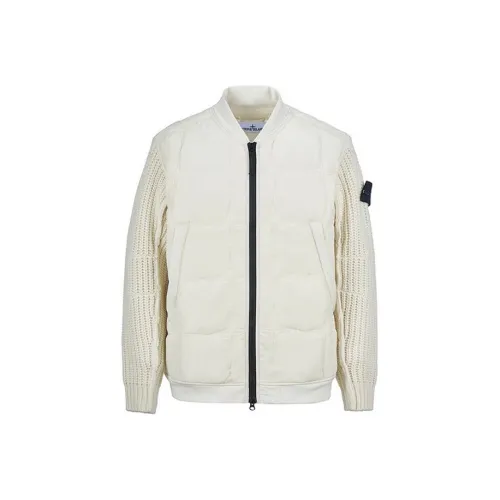STONE ISLAND FW22 Хлопковый пуховик Мужской Экрю