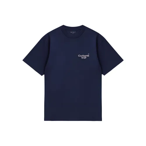 Carhartt WIP SS25 S S Hartt Цепочка T Рубашка T Рубашка Мужской Синий