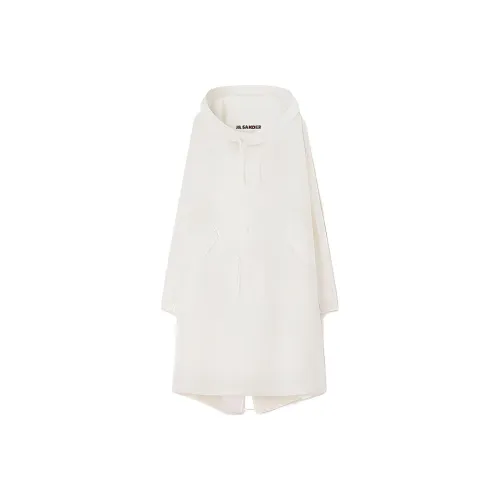 JIL SANDER Серый Белый Мужское Пальто