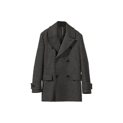 HERMES Мужское пальто среднего серого цвета