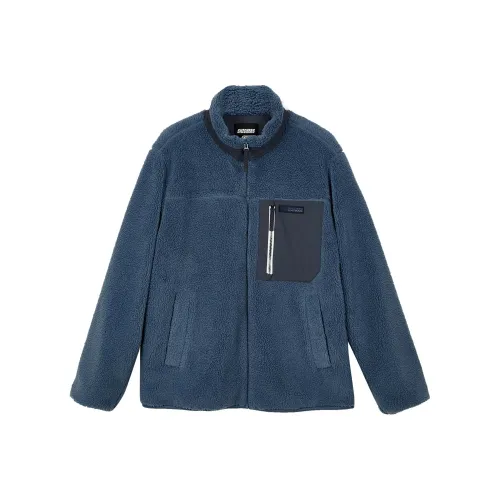 Skechers Хлопковый пуховик Мужской Белый Арктический Синий