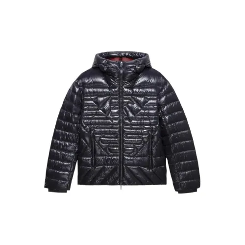 EMPORIO ARMANI Темно-синий Мужской Пуховик