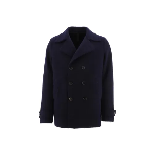 HARRIS WHARF LONDON Blue Men's Coat HARRIS WHARF LONDON Синий Мужской Пальто