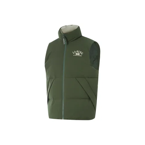 LINING Fondue Down Series Жилет Унисекс Буро-зеленый