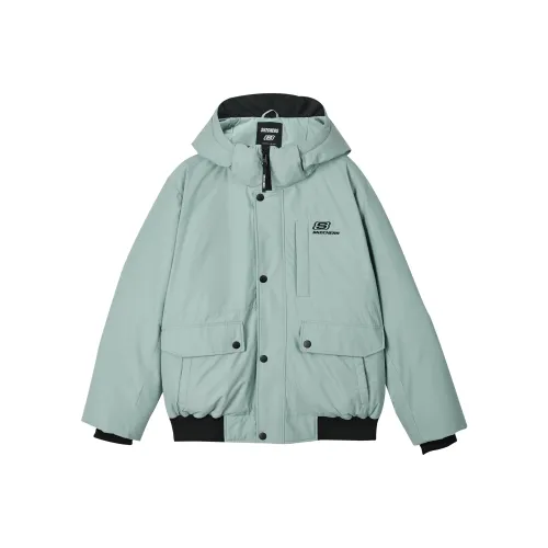 Skechers Sports Life Collection Пуховик Мужской Сланец Зеленый