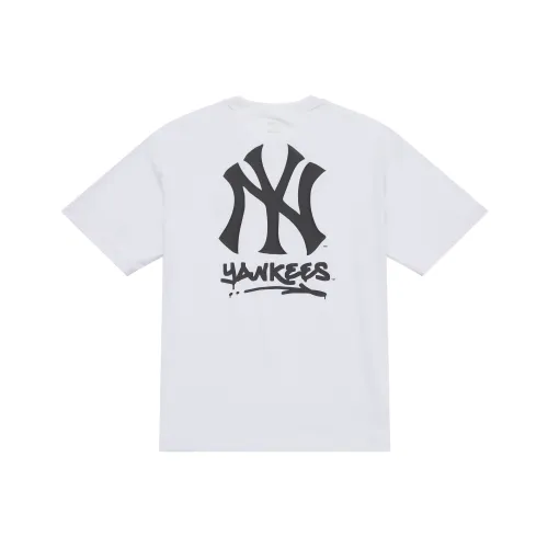 MLB Base Logo New York Yankees Basic Collection SS25 T-Shirt Unisex Standard White MLB Base Logo New York Yankees Basic Collection SS25 Футболка Унисекс Стандартная Белая