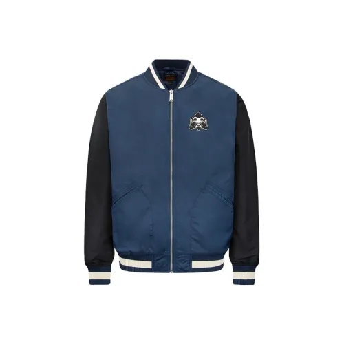 EVISU FW22 Бейсбольная куртка Мужская Темно-синяя