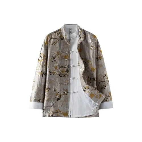 XUANSHENG Куртки Пальто Мужской Золотой Серый