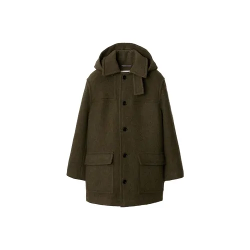 Burberry Мужское пальто темно-зеленого цвета