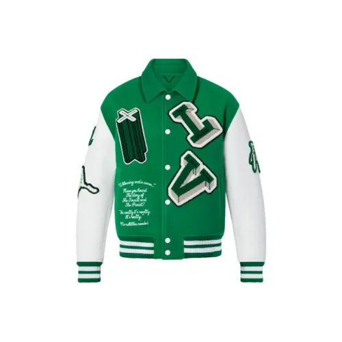 LOUIS VUITTON Бейсбольная куртка Мужская Зеленая