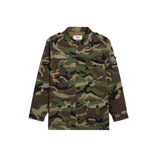 CELINE SS24 Куртки Пальто Мужской Хаки Армейский зеленый