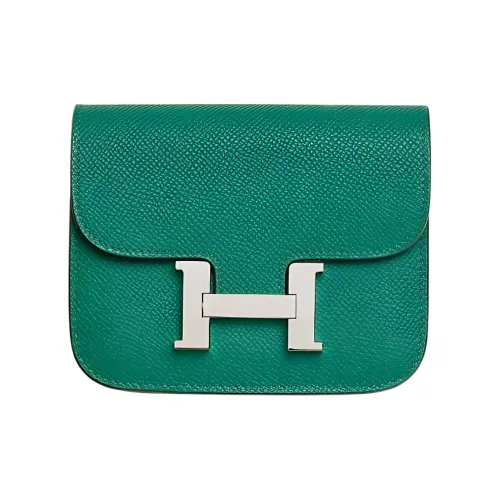 HERMES Constance Slim Эпсомская кожа Бананка Женские U4 Vert Vertigo Dazzling Зеленый