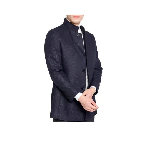 BRAUN BUFFEL Черное мужское пальто