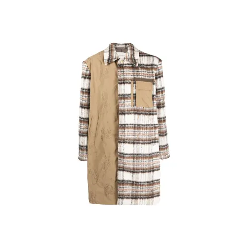 Feng Chen Wang Коричневое Мужское Пальто