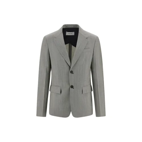 FERRAGAMO SS25 Бизнес-костюм Пальто Мужской Серый