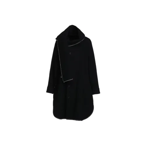 Yohji Yamamoto Черное Унисекс Пальто