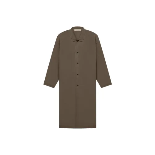 Fear of God Essentials Древесно-кофейное унисекс пальто