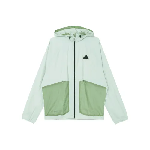 Adidas F50 TH Легкий Ткань Вязаная Куртка Куртки Пальто Мужской Лен Зеленый