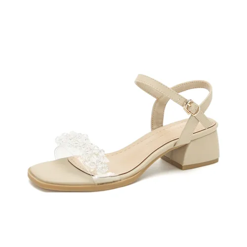 Zomila One Ремень Сандалии 4,5 см Женские Абрикос