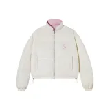 Женский укороченный хаки/вишневый цветок розовый