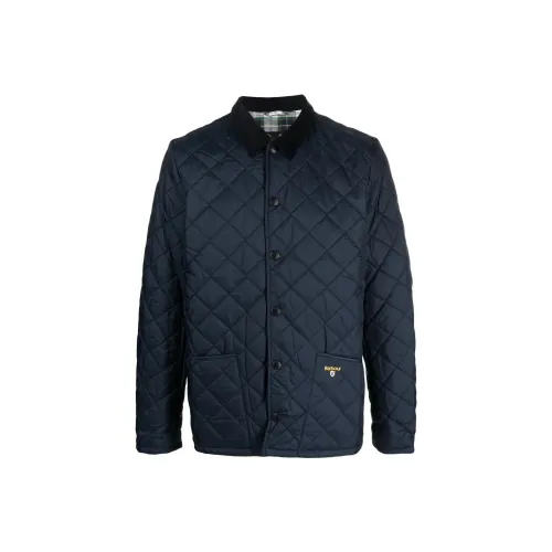 BARBOUR SS23 Хлопковый пуховик Мужской Синий