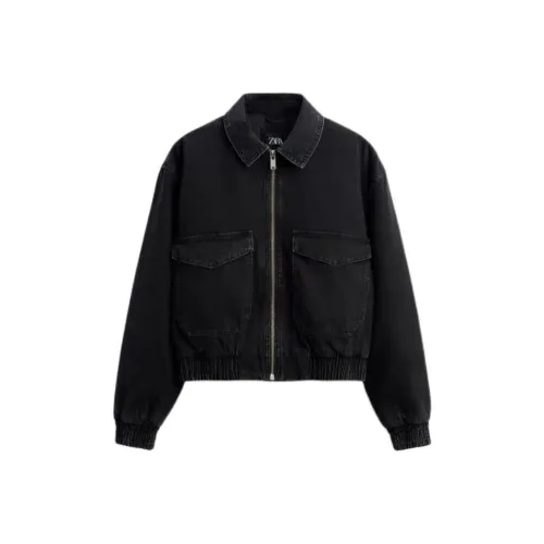 ZARA Черные Мужские Джинсовые Куртки
